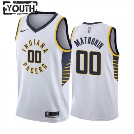 Camiseta Niños NBA Indiana Pacers Bennedict Mathurin 00 2022-23 Nike Association Edition Blanco Swingman